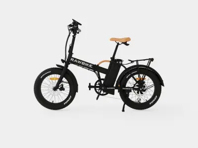 Matte Black Bike Low-poly 3D model