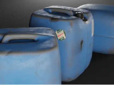 Realistic Plastic Canister - Low-Poly 3D Model Low-poly 3D model