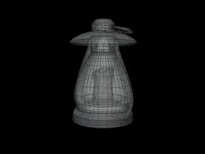 Old Lantern Low-poly 3D model shop