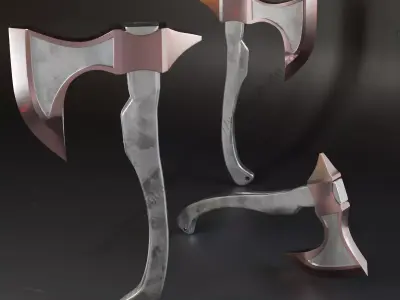 Mk Axe Lowpoly 001 Free 3D model