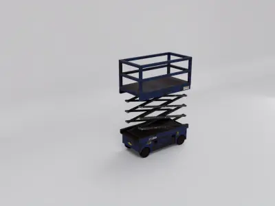 3D Hydraulic Mobile Scissors Lift Model 3D model