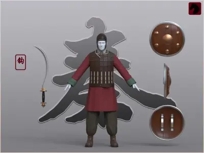 04-Ancient Chinese Armor-Qin dynasty 3D model