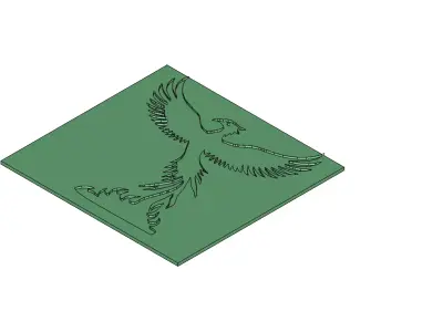 Phoenix Bird Mold for Resin Plaster Concrete Casting 3D Print 3D model