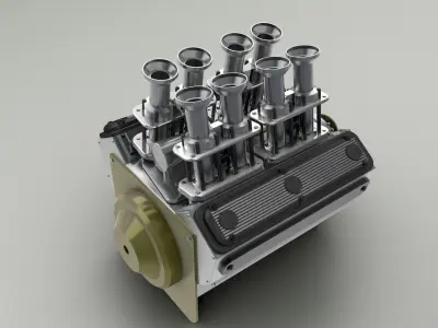 V-8 Motor Sport Car 3D model