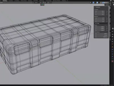 Sci-Fi military crate  3D model