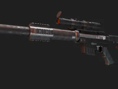Sniper rifle McMillan CS5 3D model