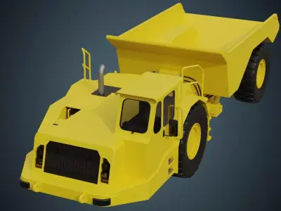 Mining Truck 1 Basic Low-poly 3D model