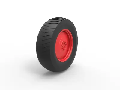 Rear wheel of Small block Pulling tractor Scale 1 to 25 3D print model