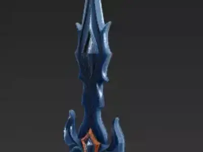 Stylized Fantasy Sword 3D Model-Print-CGI Ready 3D model
