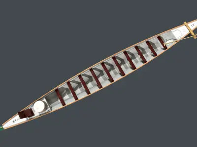 Dragon boat racing 3D model