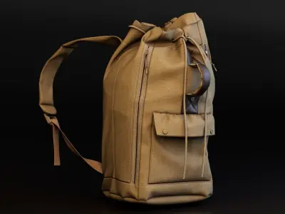 Realistic Travel Backpack 3D model