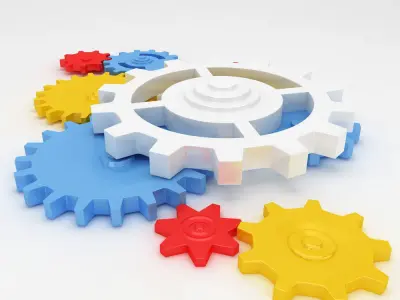 Mechanical gears 3d model 3D model