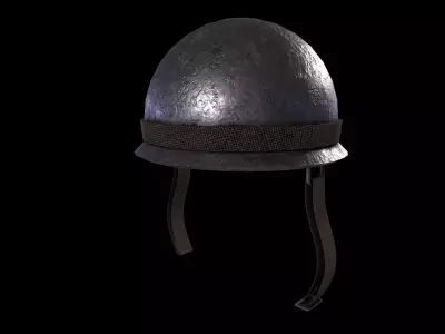 Old WW2 US Army Helmet -  Game Ready - Low Poly PBR 3D Model Low-poly 3D model