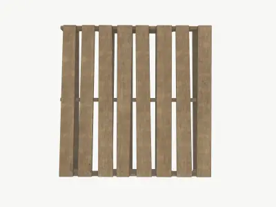 Wooden pallet 3D model 3