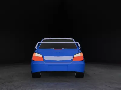 Stylized Subaru Impreza Wrx - Game Ready Low-poly 3D model