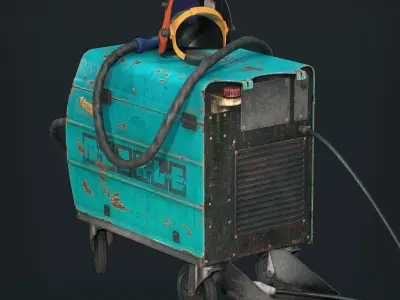 Merkle OptiMIG 450 Welding machine Low-poly 3D model