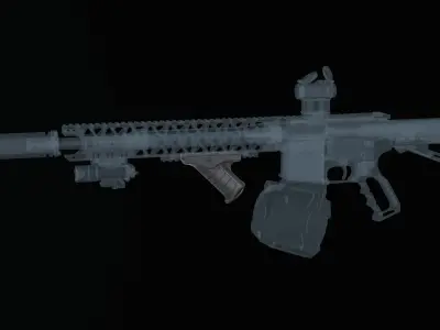 Stark SE-5 Express tactical forward grip Low-poly 3D model