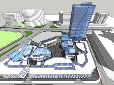 Sketchup Commercial Office Complex 249 3D model