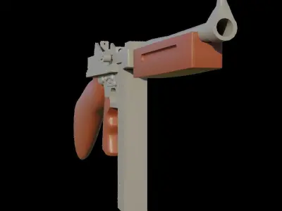 submachinegun thomson Free 3D model