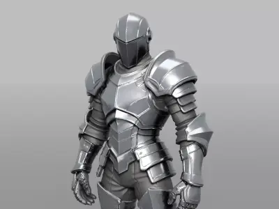Armored KNIGHT V2 LOW AND HIGH POLY Low-poly 3D model Low-poly 3D model