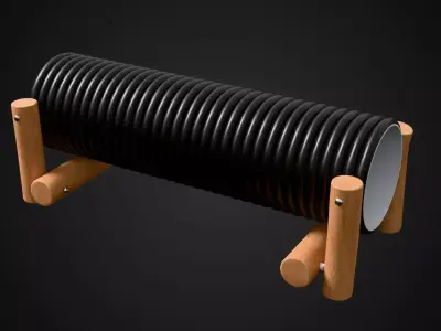 Crawl Tunnel Low-poly 3D model