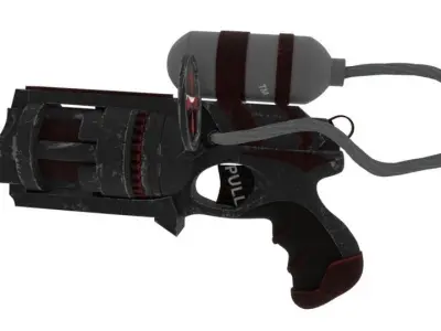 cosmic gun lowpoly stylize 4k tex Low-poly 3D model