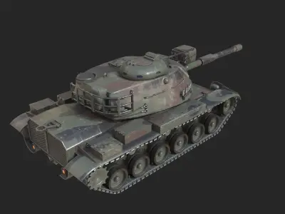 3 coatings of Taiwan M60A3 Patton Tiger Main Battle Tank Low-poly 3D model
