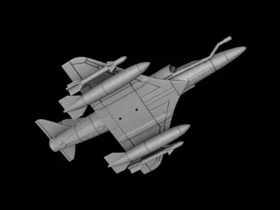  Military Aircraft A-4 SkyHawk Scale 1-144 3D print model