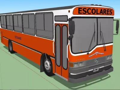 School bus from Argentina Mercedes-Benz OH1316 3D model