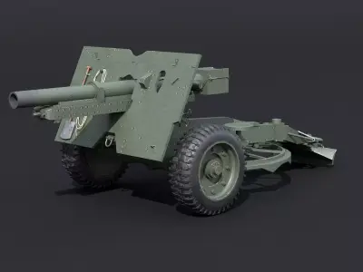 Ordnance QF 25 Pounder 3D model