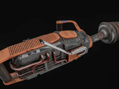 Hand Mining Drill Low-poly 3D model