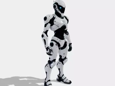 Humanoid Robot Character 5 Low-poly 3D model