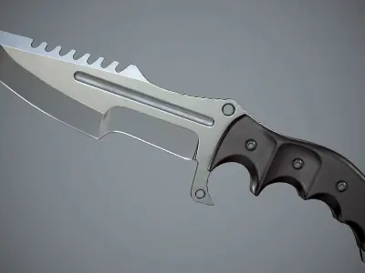 Combat Knife High Tech Low-poly 3D model