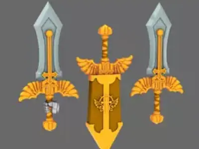 Arthurian Knights Electro Great Sword 3D print model