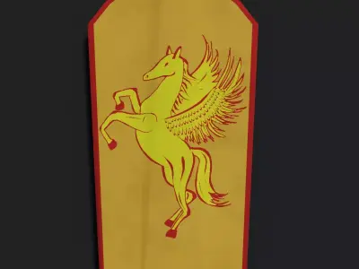 Pavise Shield Low-poly 3D model
