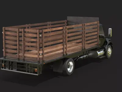 International MV 2023 Stake Flatbed 3D model