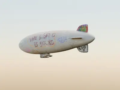 Airships Low-poly 3D model