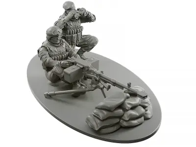 Machine Gun Kord  3D print model