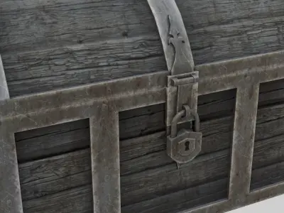 Low Poly Antique Chests With PBR Materials and 2 Skins Low-poly 3D model