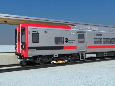 Metro North Kawasaki M8 Passenger Train NYC 3D model