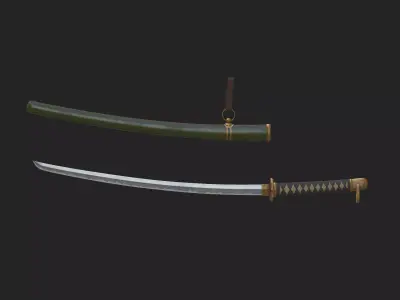 Japanese sword 3D model