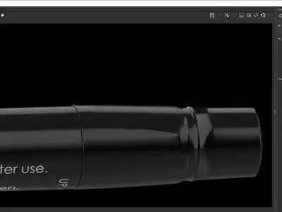 Chalkpen pen on computer screen 3D model