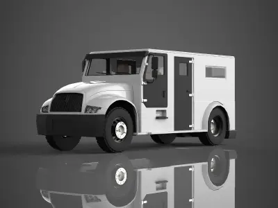 military truck 3D model by Deepocean