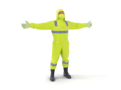 Neon Safety Suit model pack Low-poly 3D model