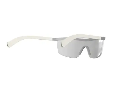 Silver Sports Sunglasses 3D model