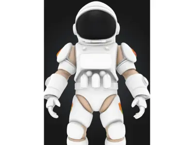 Stylized Astronaut Space Explorer Low-poly 3D model