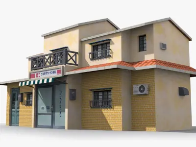 Japanese House x15 Low-poly 3D model purchase