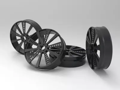 Aluminum Rim for Luxury Vehicles 3d printing ready 3D print model