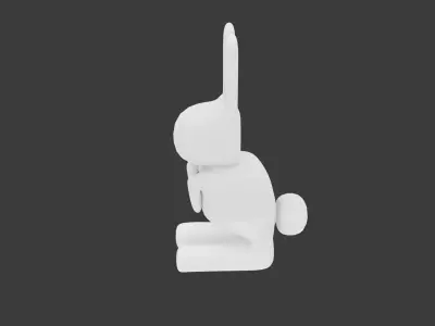 Low Poly Bunny Base Mesh Low-poly 3D model