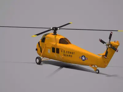 Sikorsky H-34 US Coast Guard 3D model